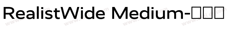 RealistWide Medium字体转换